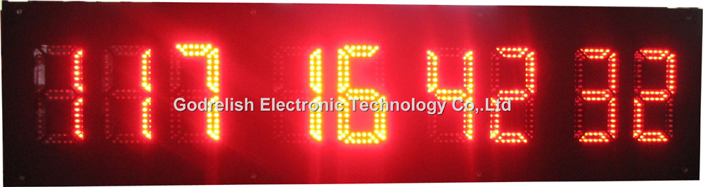 Large outdoor led countdown clock