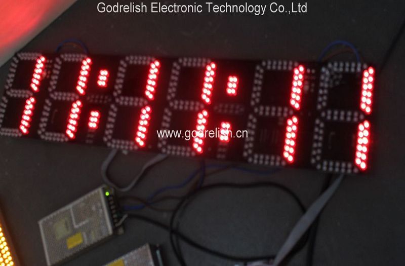 6 digital led wall clock