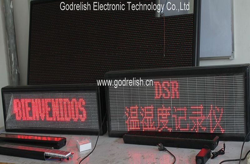 led display with temperature and humidity