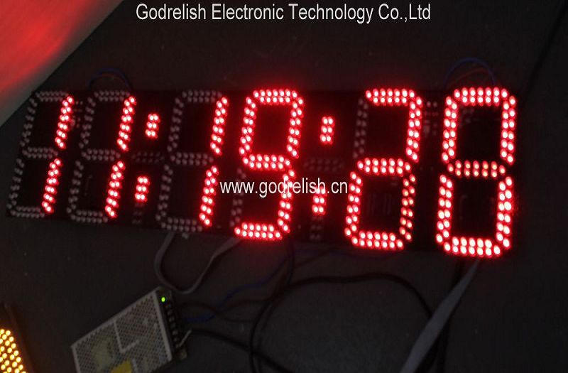 6 digital led clock