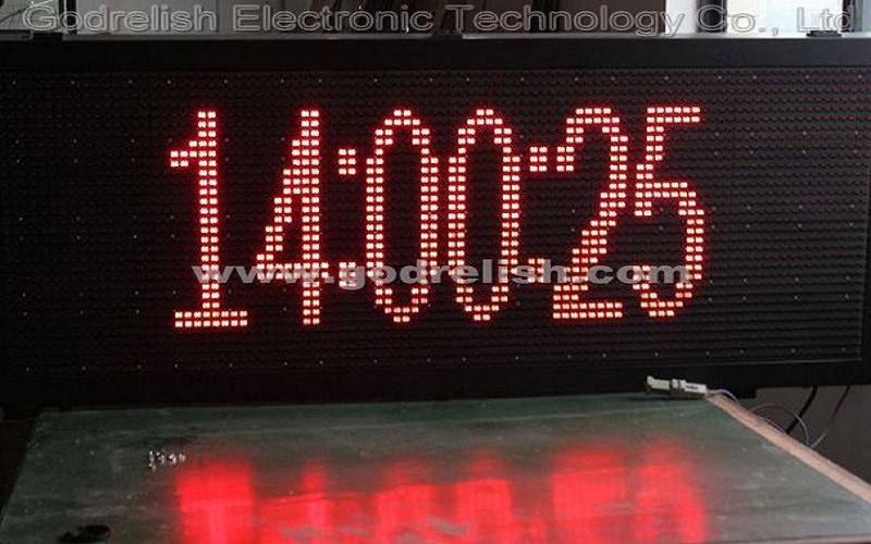 Single red led display screen