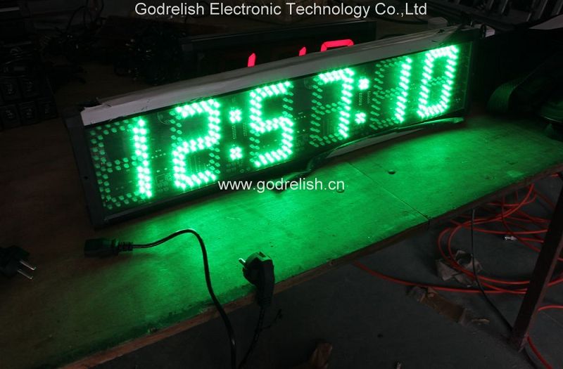 Green led digital clock