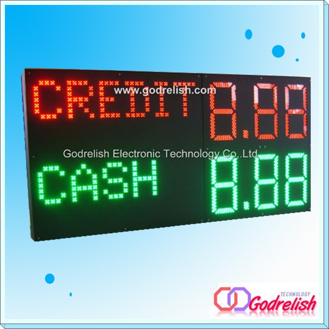 credit and cash digital display