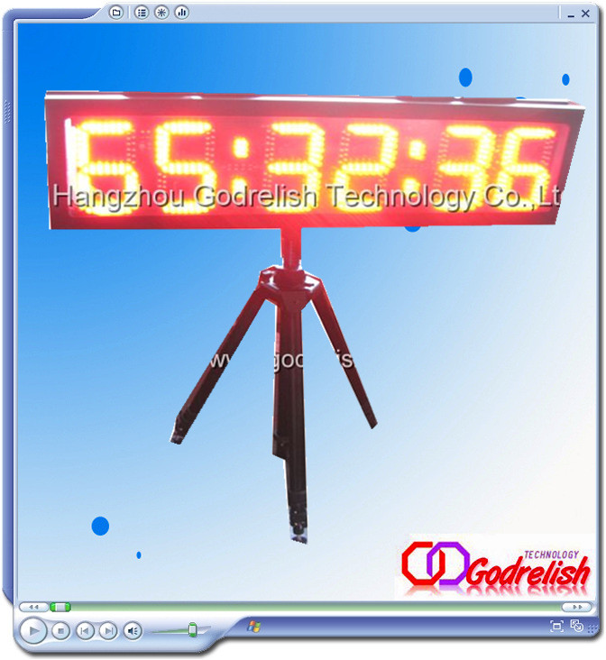 outdoor led clock with tripod