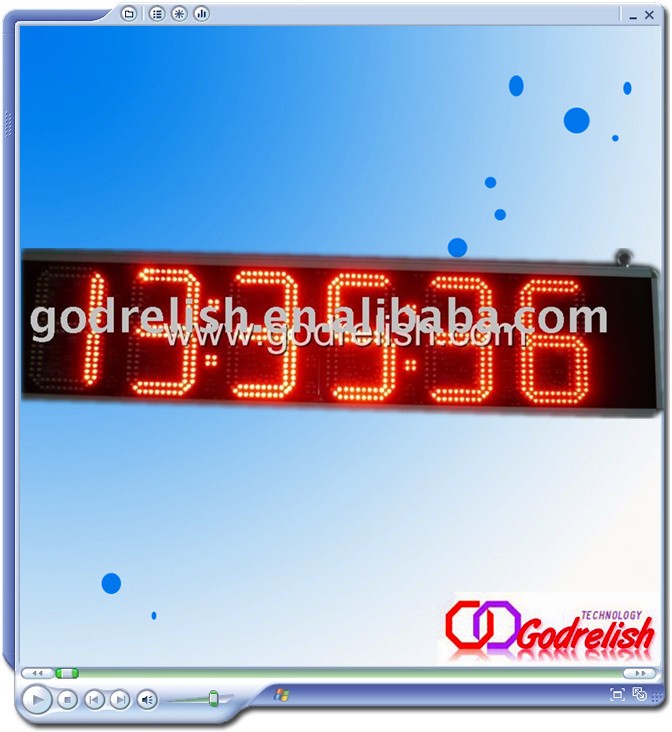 outdoor gps digital led clock