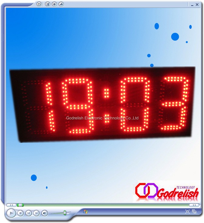 outdoor led clock and temperature display