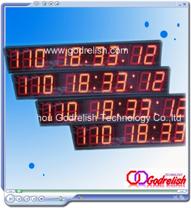 day hour minute second led coundown timer and clock