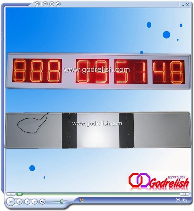 Large led countdown clock and timer