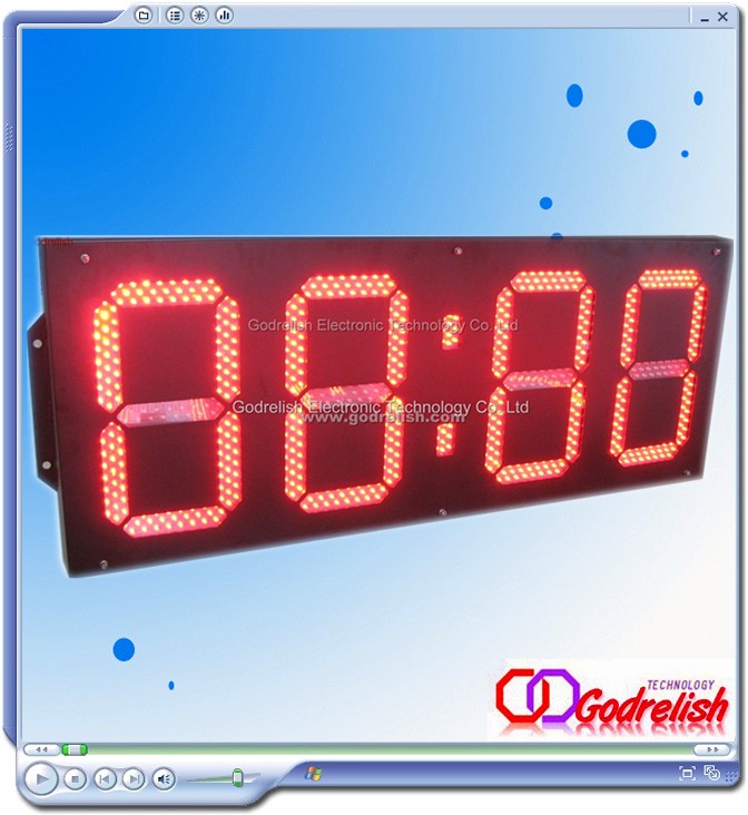 Large digital clock optional show date temperature and humidity