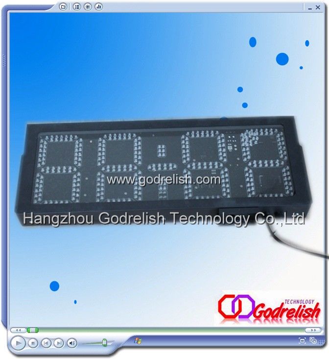 blue outdor led clock