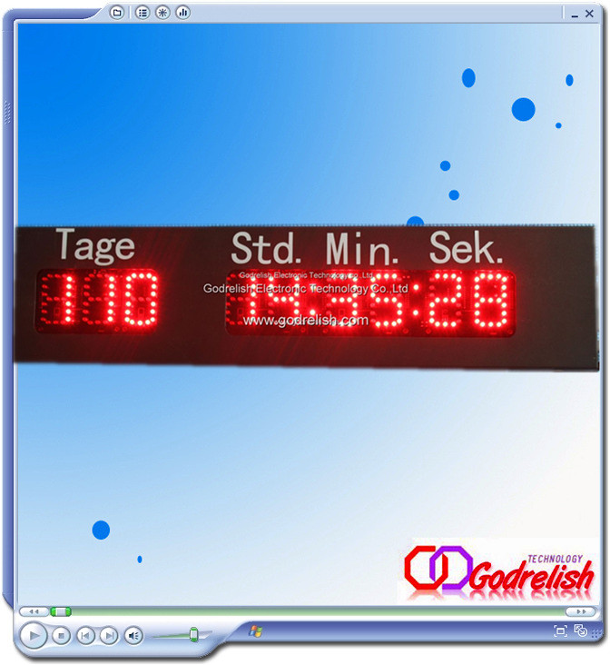 outdoor day hour minute secod countdown clock
